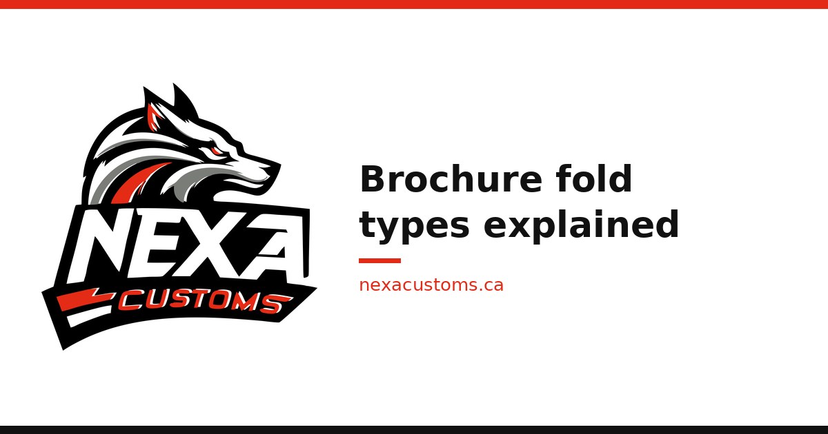 Brochure fold types explained