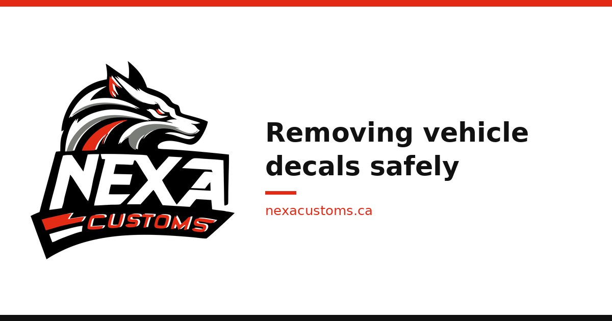 Removing vehicle decals safely